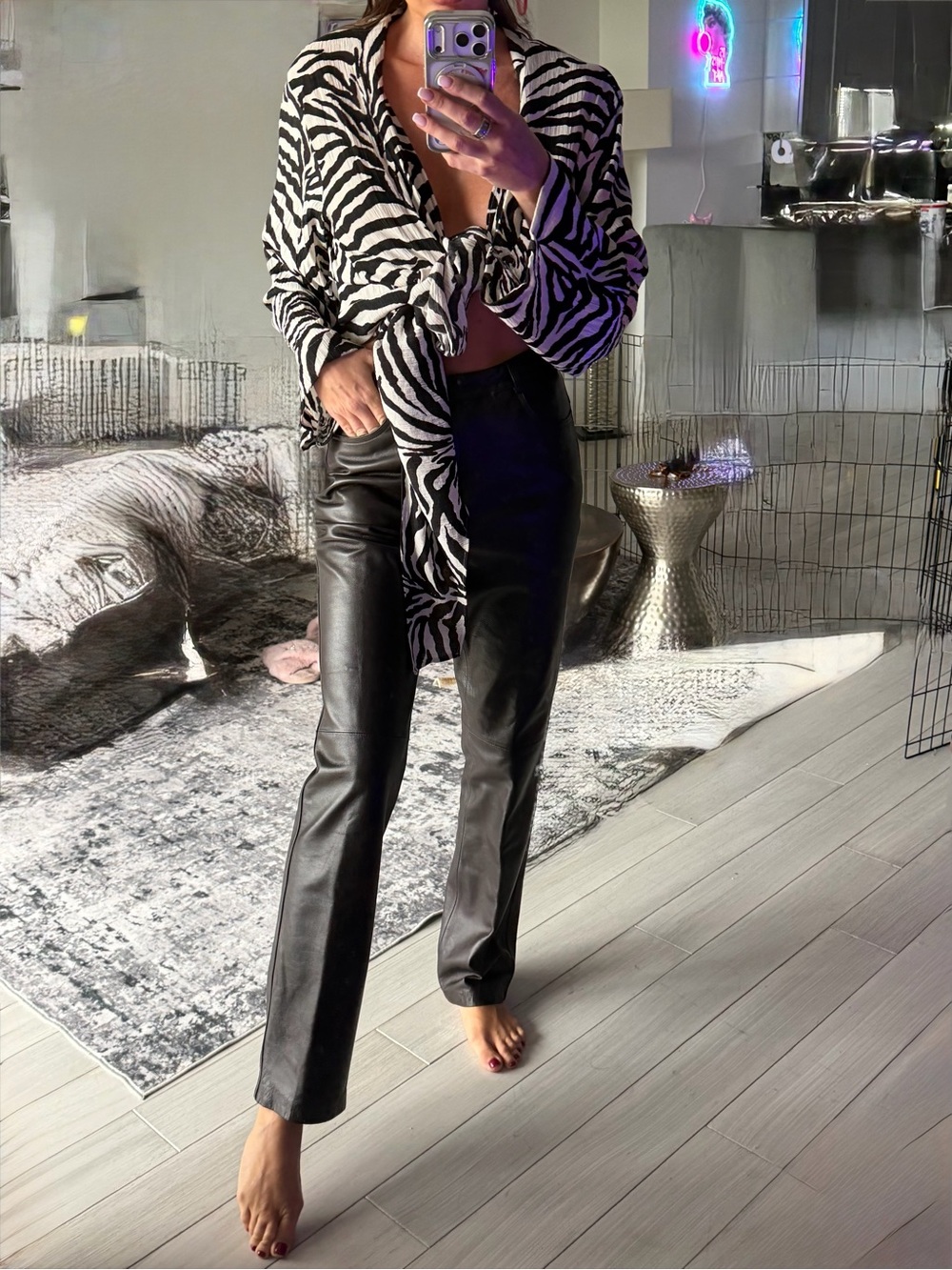 Real Clothes 100% lamb skin pants